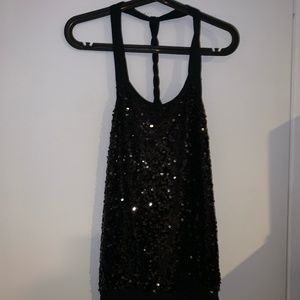 Black Sequinned Tank